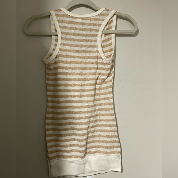 Gold and cream tank top size small. - Picture 2 of 2
